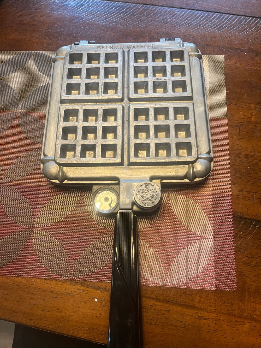 Nordic Ware Silver and Black Mini Waffle Iron - Picture 6 of 6